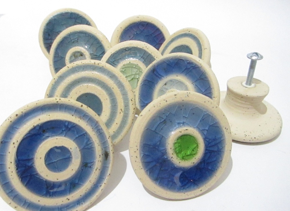 Glass Knobs Recycled Glass, Ceramic Knobs, Door Decor, Door Hardware