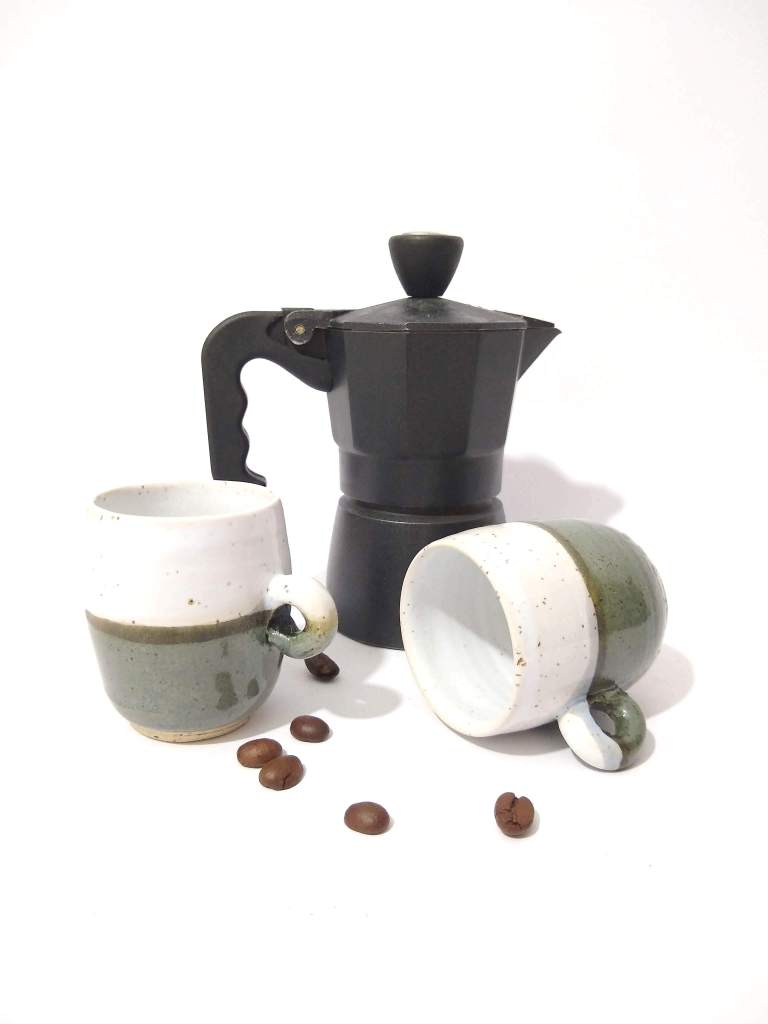 Pottery cups, espresso cups, coffee lovers